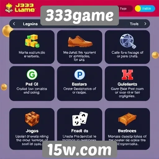 Características principais do site de jogos 333game